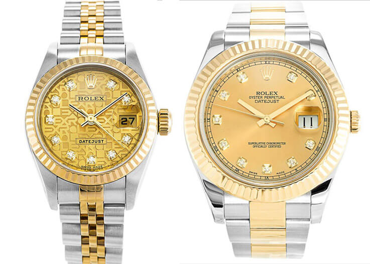 RÉPLIQUE DIAMANT AUTOMATIQUE ROLEX DATEJUST 79173 VS DATEJUST II 116333